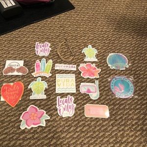 Pura Vida 15 sticker pack and bracelet bundle